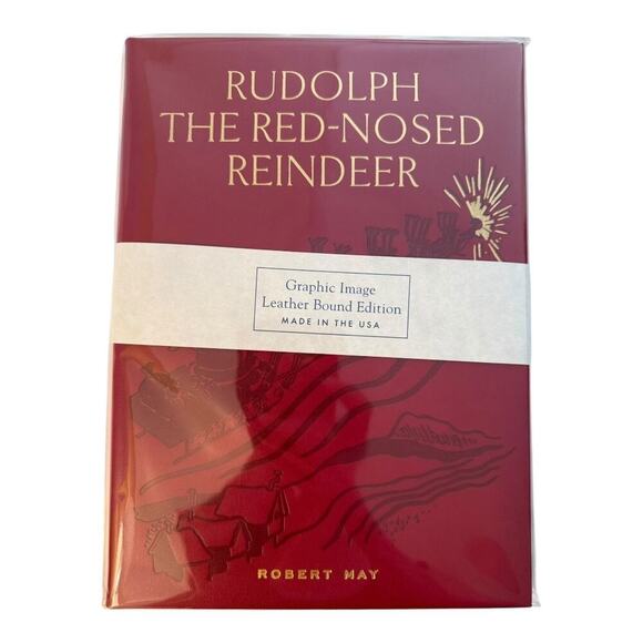NEW Rudolph the Red-Nosed Reindeer" Book by Robert L. May, Leather-Bound Edition - Picture 1 of 2